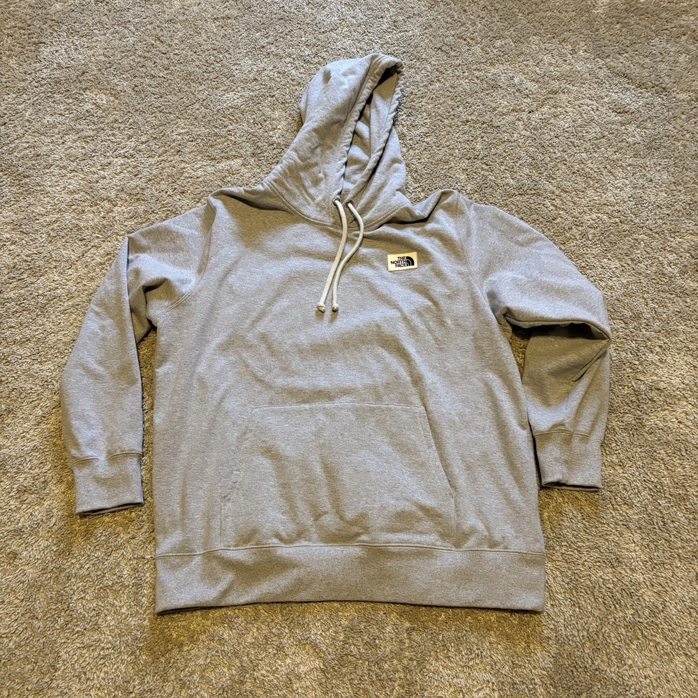 The North Face Classic Logo Pullover Hoodie Women's XL Heather Gray